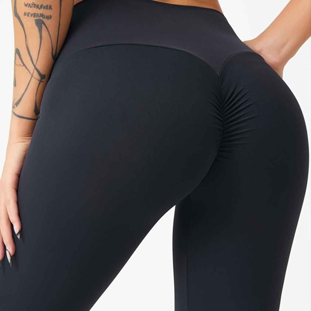 High Waist Yoga Pants with Booty Scrunch, Stretchy Fitness Leggings for Women - Nylon & Spandex Blend - For Workout, Gym & Everyday Wear - Perfect Gift for Fitness Enthusiasts