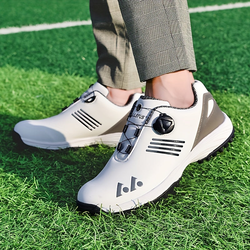 Men's Golf Shoes: High Quality, Non-Slip Sports Sneakers with Swivel Button for Maximum Comfort!