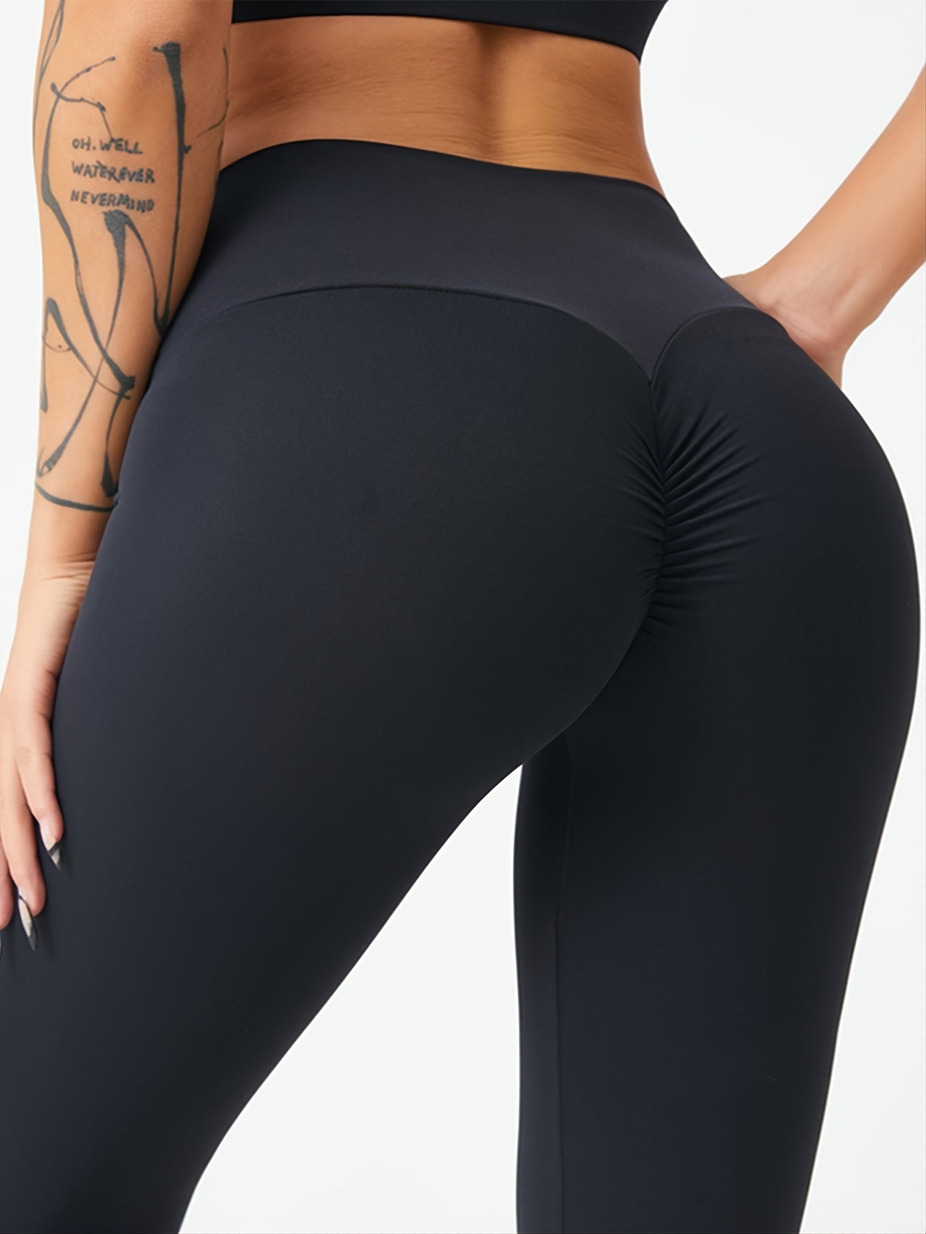 High Waist Yoga Pants with Booty Scrunch, Stretchy Fitness Leggings for Women - Nylon & Spandex Blend - For Workout, Gym & Everyday Wear - Perfect Gift for Fitness Enthusiasts