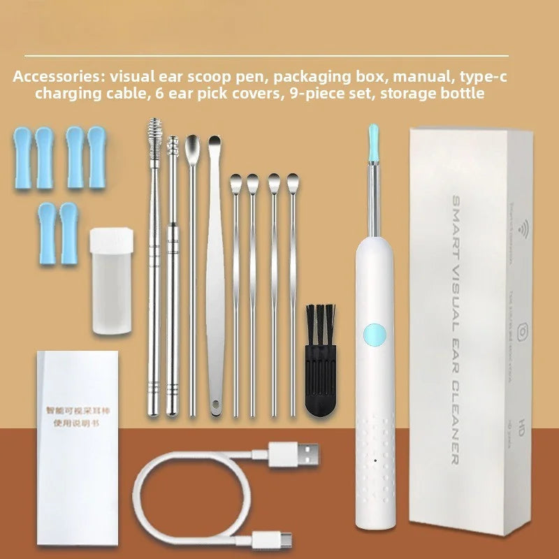 Wireless WiFi Ear Pick Otoscope Camera Borescope Luminous Ear Wax Cleaning Teeth Oral Inspection Health Care Ear Cleaner