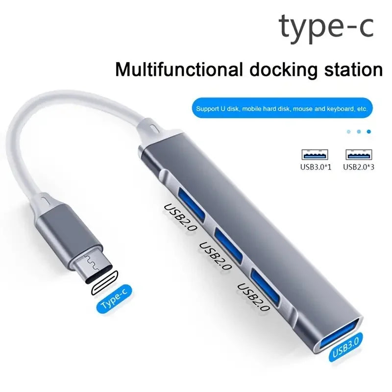7 Ports USB HUB USB C USB 3.0 HUB 7-in-1 Type C Multi-port USB Splitter OTG Adapter USB Adapter for Macbook Pro Air PC Laptop