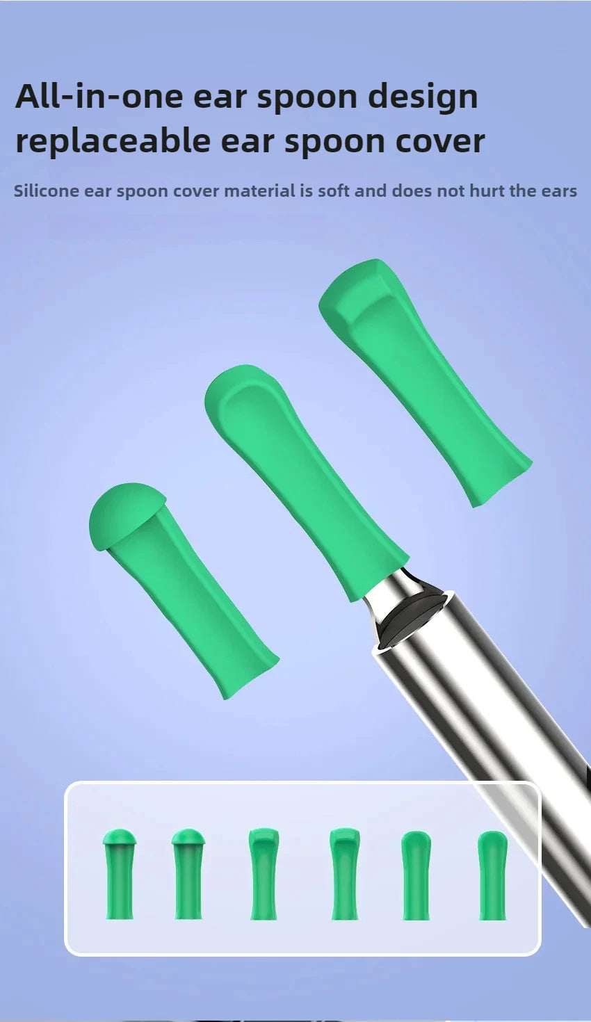 Wireless WiFi Ear Pick Otoscope Camera Borescope Luminous Ear Wax Cleaning Teeth Oral Inspection Health Care Ear Cleaner