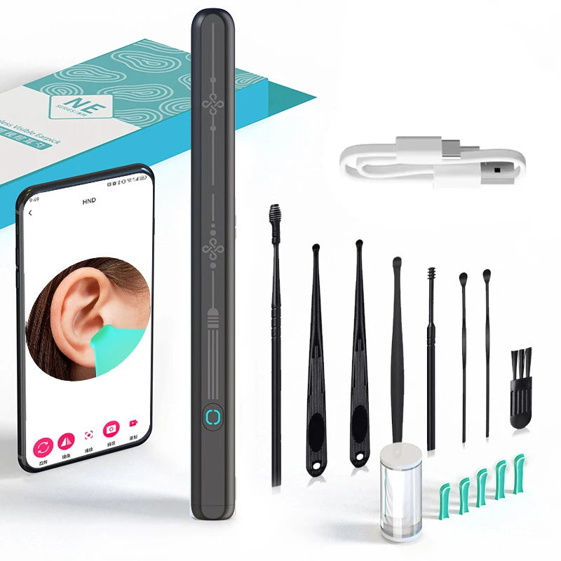 Wireless WiFi Ear Pick Otoscope Camera Borescope Luminous Ear Wax Cleaning Teeth Oral Inspection Health Care Ear Cleaner