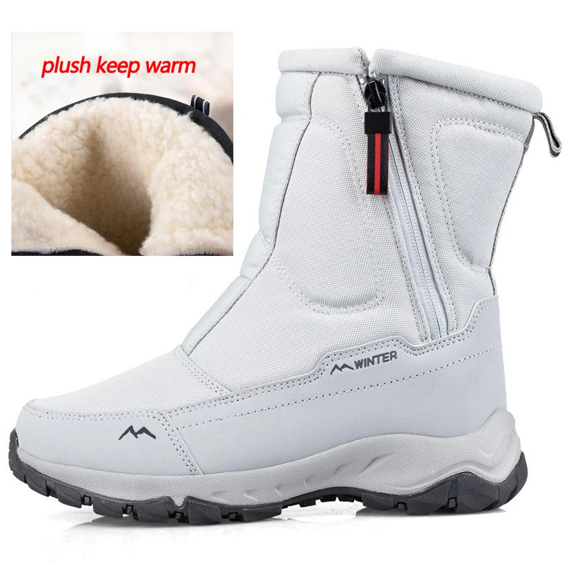 Men Boots 2026 Winter Shoes For Men Warm Snow Boots Mid-calf Men Warm Shoes Thick Plush Winter Boots For Men Women Cotton Shoes