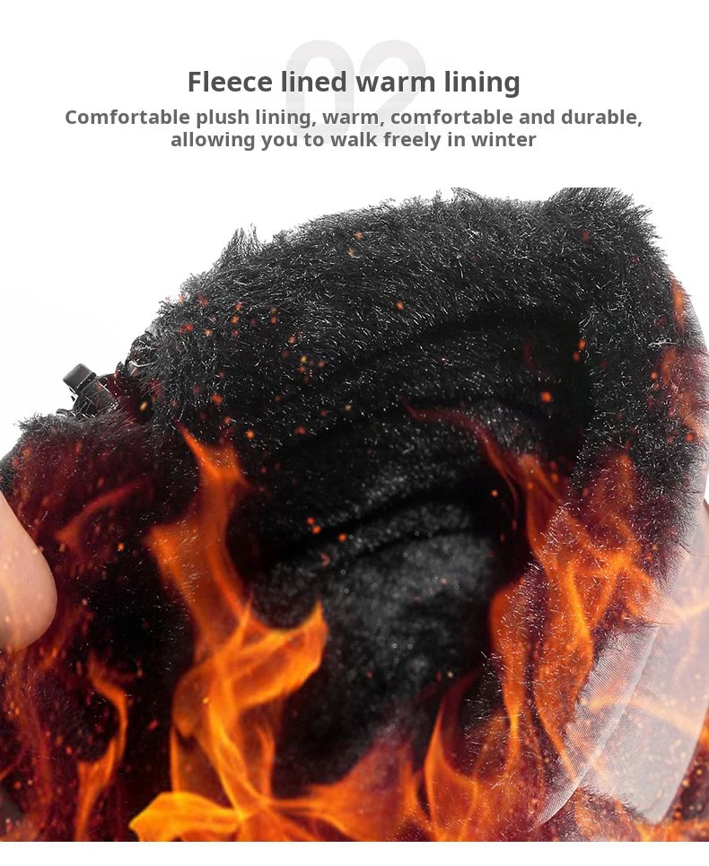 Winter Shoes Men 2026  Fur Warm Comfortable Snow Boots Outdoor Waterproof Down Boots High Top Ankle Boots Platform Shoes Size 44