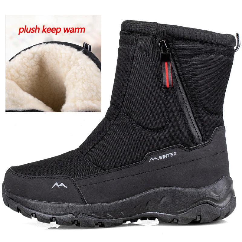 Men Boots 2026 Winter Shoes For Men Warm Snow Boots Mid-calf Men Warm Shoes Thick Plush Winter Boots For Men Women Cotton Shoes