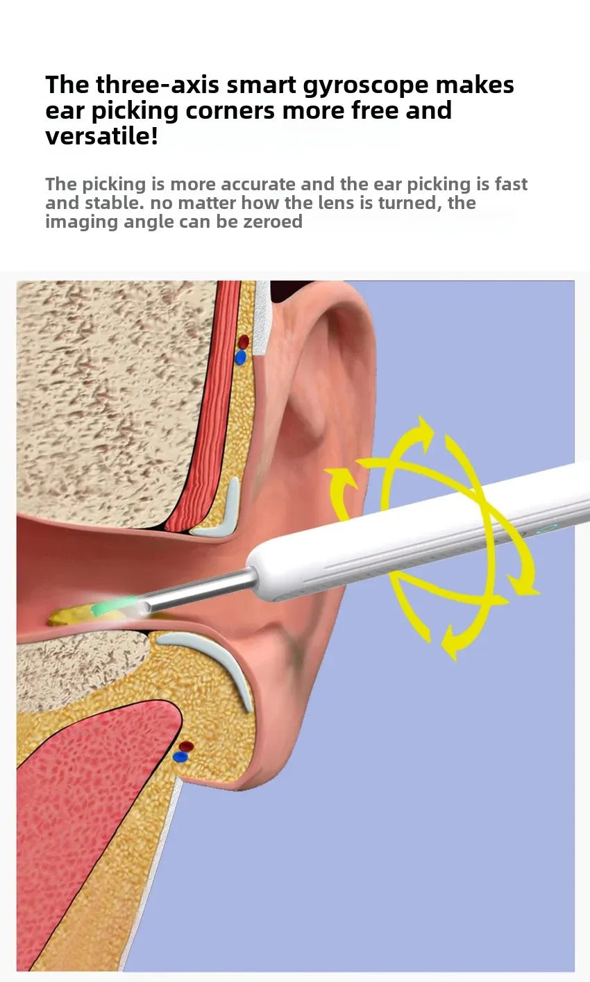 Wireless WiFi Ear Pick Otoscope Camera Borescope Luminous Ear Wax Cleaning Teeth Oral Inspection Health Care Ear Cleaner