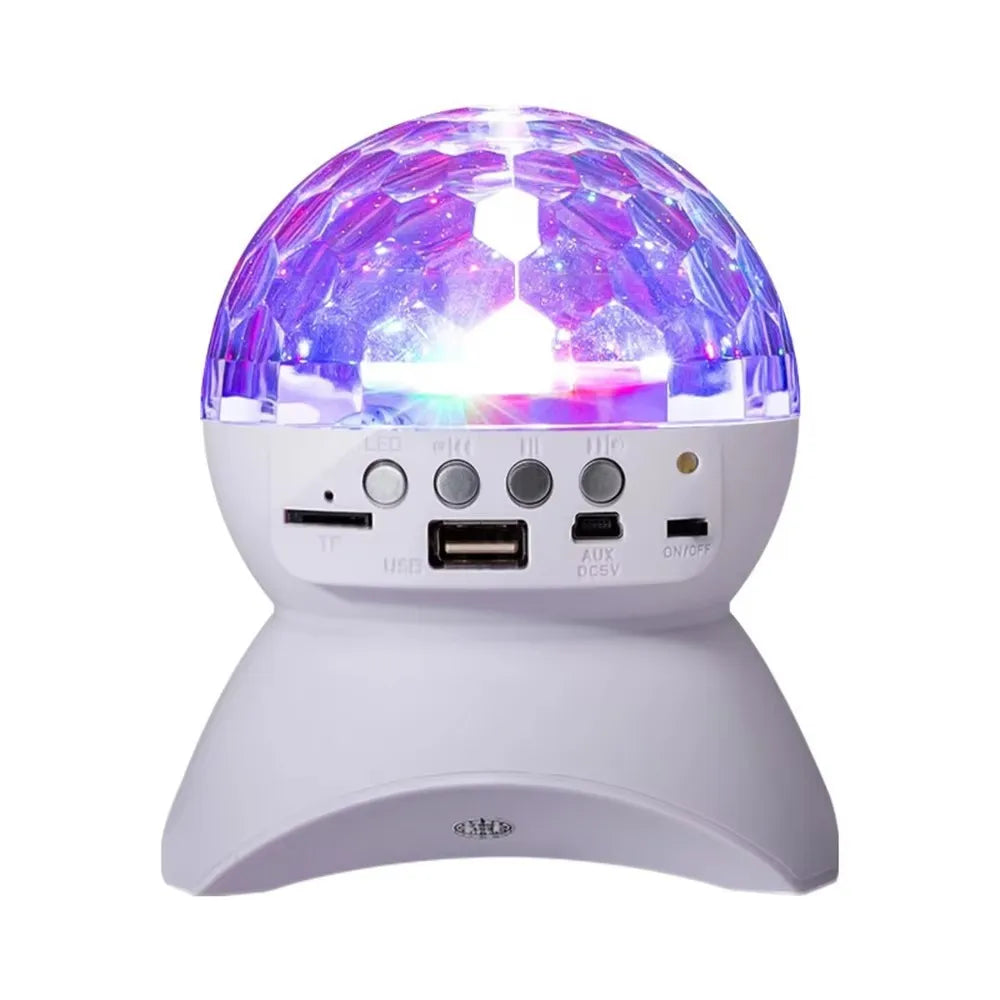 2024 New RGB LED Stage Disco Lights Rotating DJ Ball Strobe Remote Control Sound Magic Dance Car Christmas Gift Party Club Lamps