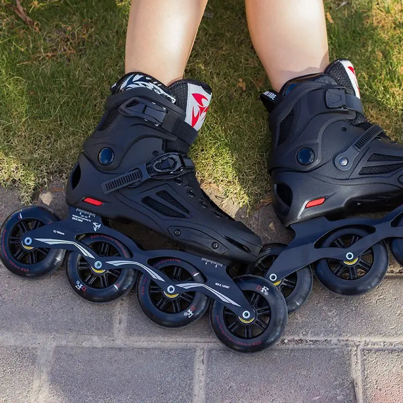 2025 New Speed skating shoes, large four-wheel adult ice skates, adult straight line for both men and women