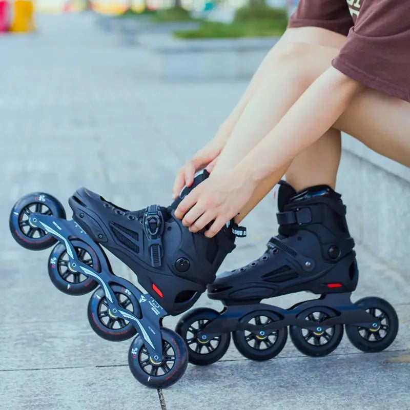 2025 New Speed skating shoes, large four-wheel adult ice skates, adult straight line for both men and women