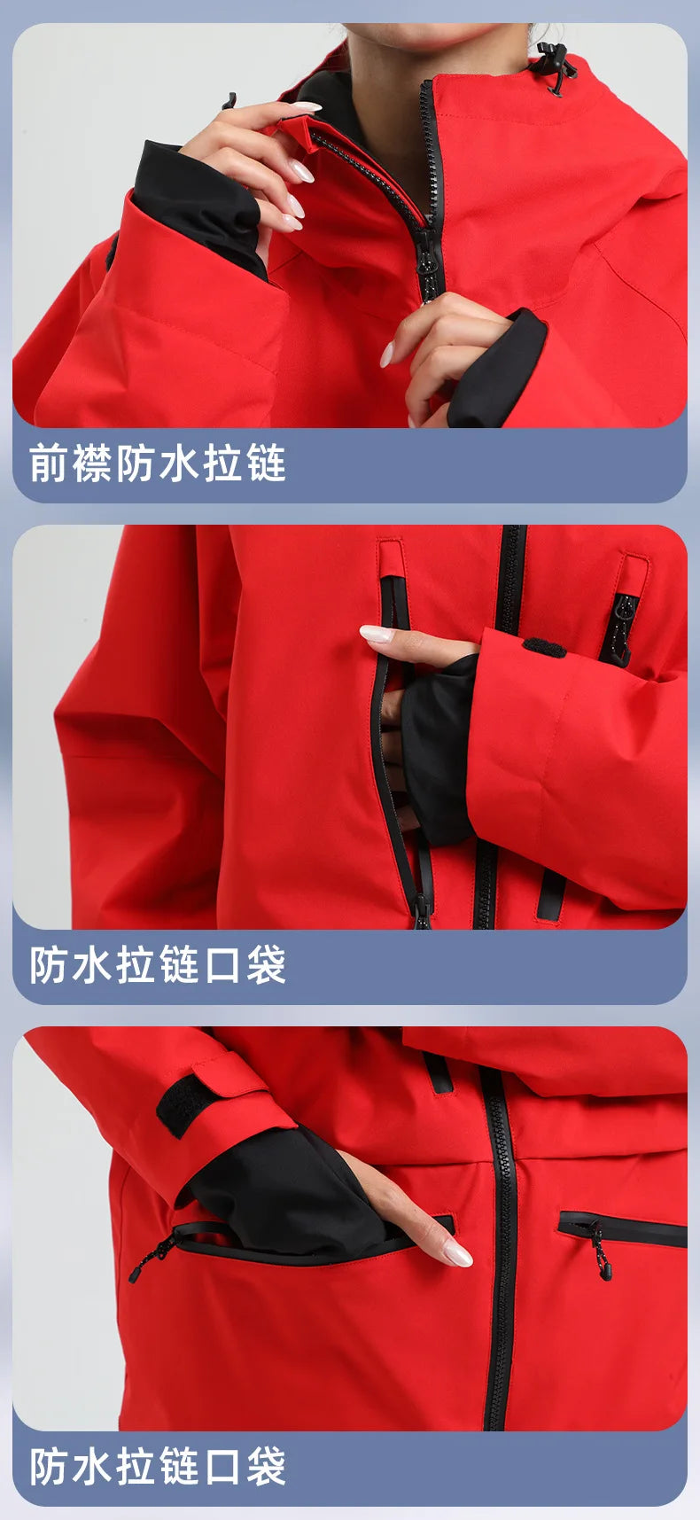 2025 GSOU SNOW Men's Skiing Outfit Winter Outdoor Sports Double Board Warm Breathable Waterproof Windproof Snowboard Set