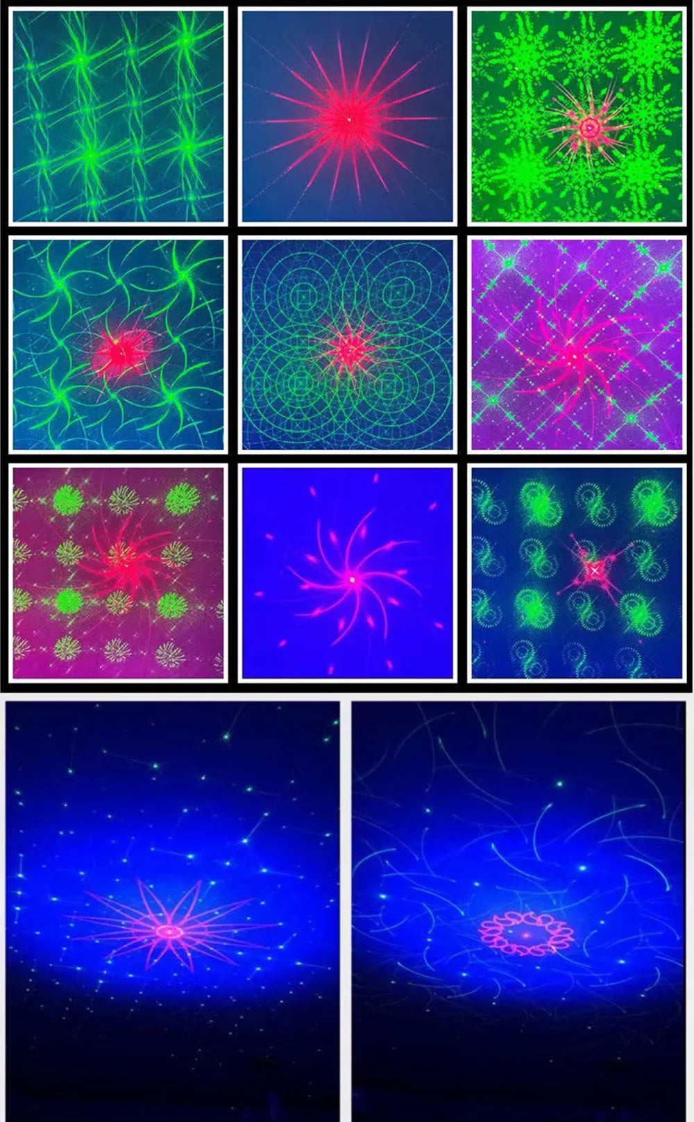 2024 New RGB LED Stage Disco Lights Rotating DJ Ball Strobe Remote Control Sound Magic Dance Car Christmas Gift Party Club Lamps