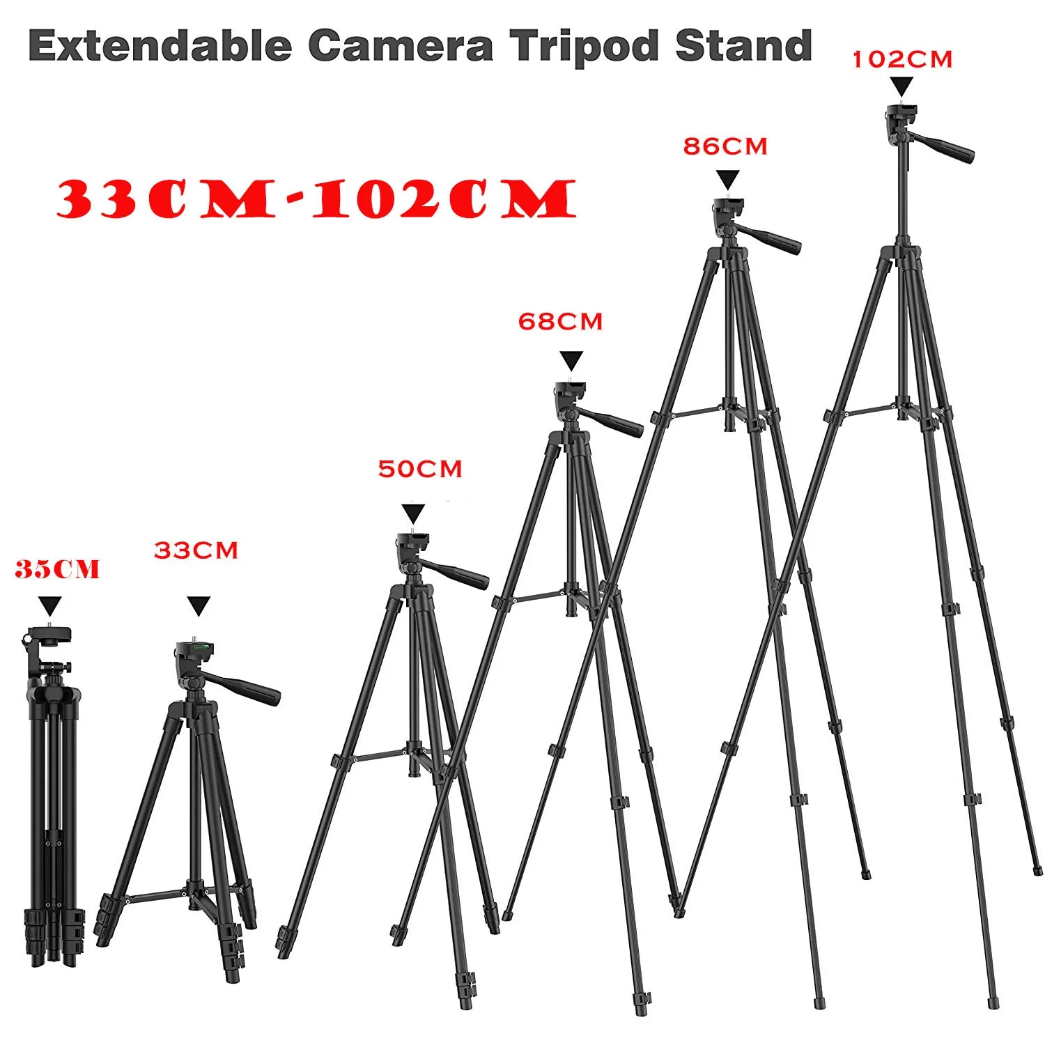 Universal Extendable Tripod Stand With Bluetooth Remote Phone Holder Lightweight Photography Live Tripods For Sports Camera DSLR