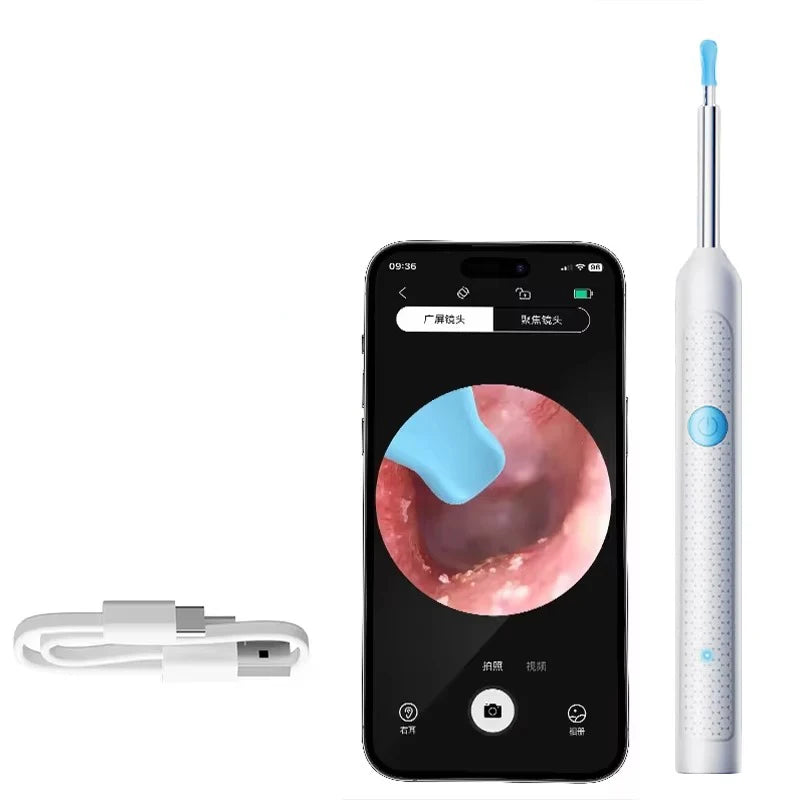 Wireless WiFi Ear Pick Otoscope Camera Borescope Luminous Ear Wax Cleaning Teeth Oral Inspection Health Care Ear Cleaner