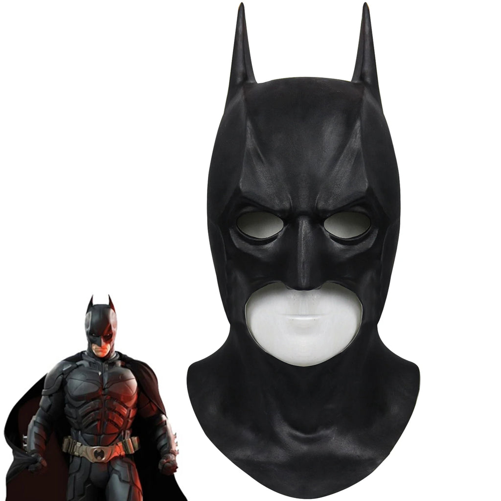 Cafele 2022 Adult Men Bat Superhero Cosplay Bruce Wayne Costume Halloween Masquerade Mask Black Latex Accessories