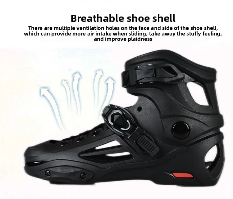 2025 New Speed skating shoes, large four-wheel adult ice skates, adult straight line for both men and women