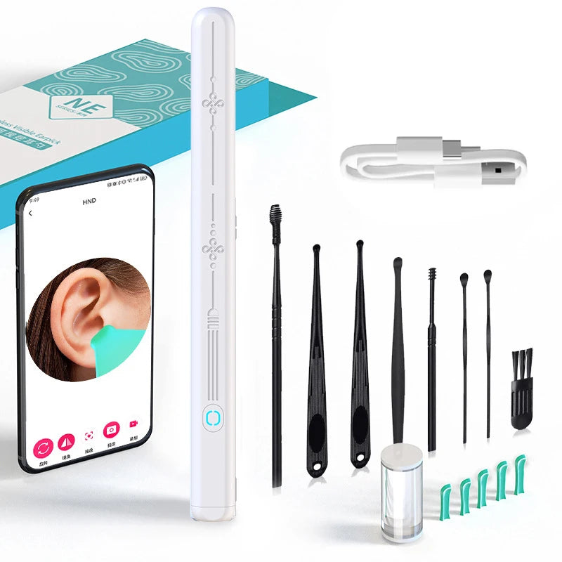 Wireless WiFi Ear Pick Otoscope Camera Borescope Luminous Ear Wax Cleaning Teeth Oral Inspection Health Care Ear Cleaner