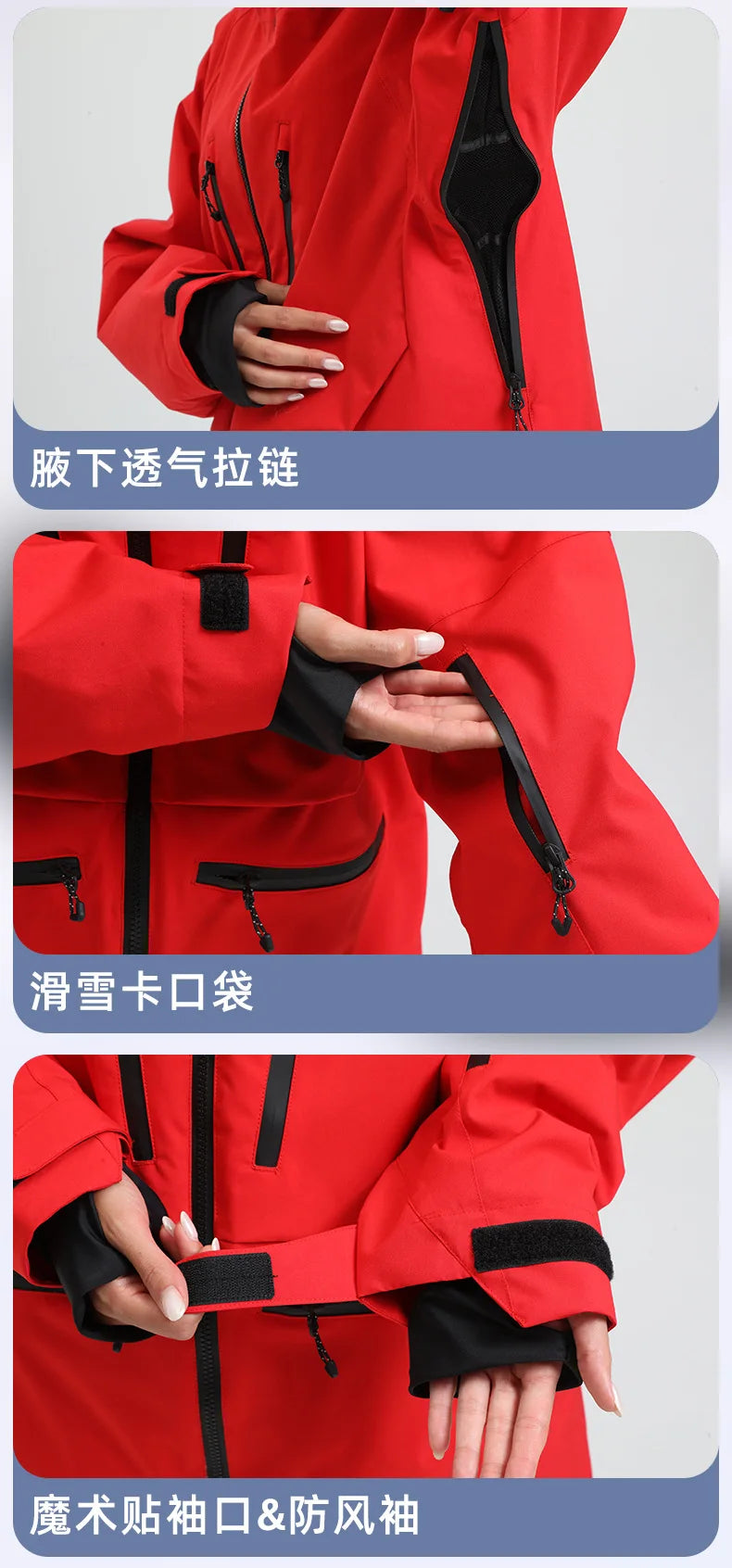 2025 GSOU SNOW Men's Skiing Outfit Winter Outdoor Sports Double Board Warm Breathable Waterproof Windproof Snowboard Set