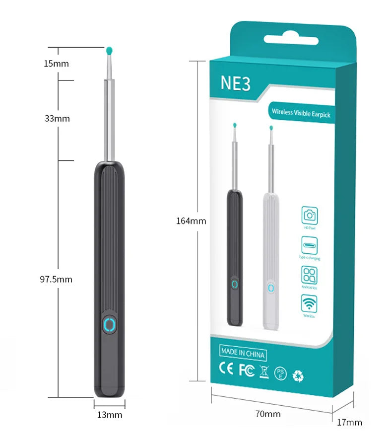 Smart Visual Ear Sticks Otoscope 1296P Ear Cleaner High Precision Ear Wax Removal Tool Mini Camera Health Care Ear Cleaner