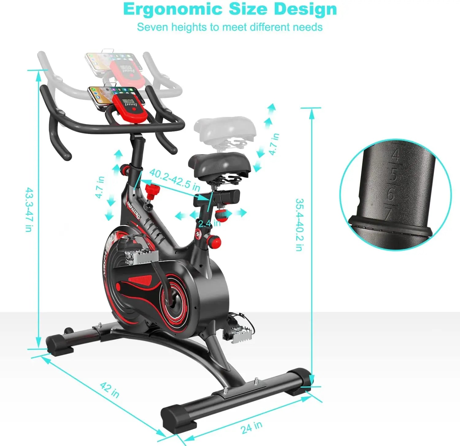 Hometrainer Gym Flywheel Magnetic Spin Exercise Bicycle Fitness Equipment Spinning Bike for Adults