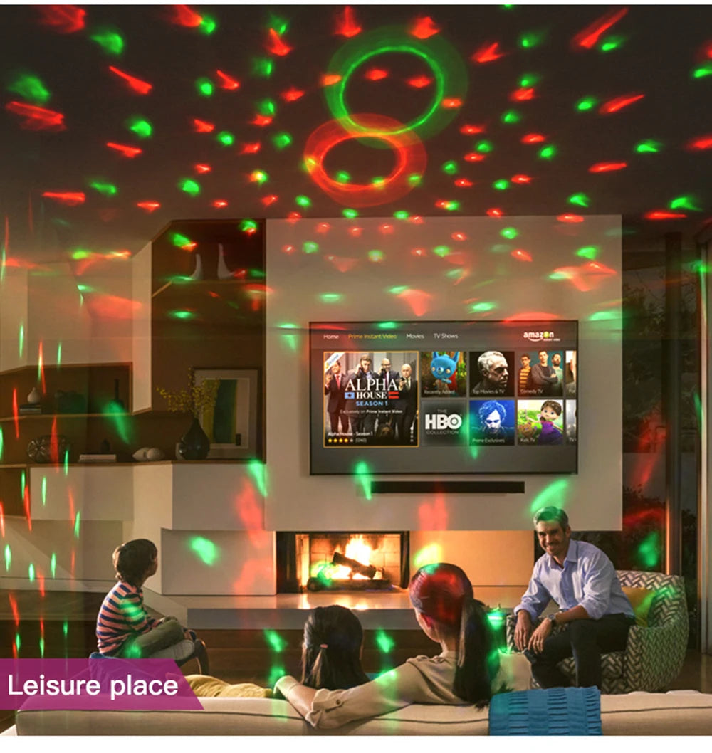 2024 New RGB LED Stage Disco Lights Rotating DJ Ball Strobe Remote Control Sound Magic Dance Car Christmas Gift Party Club Lamps