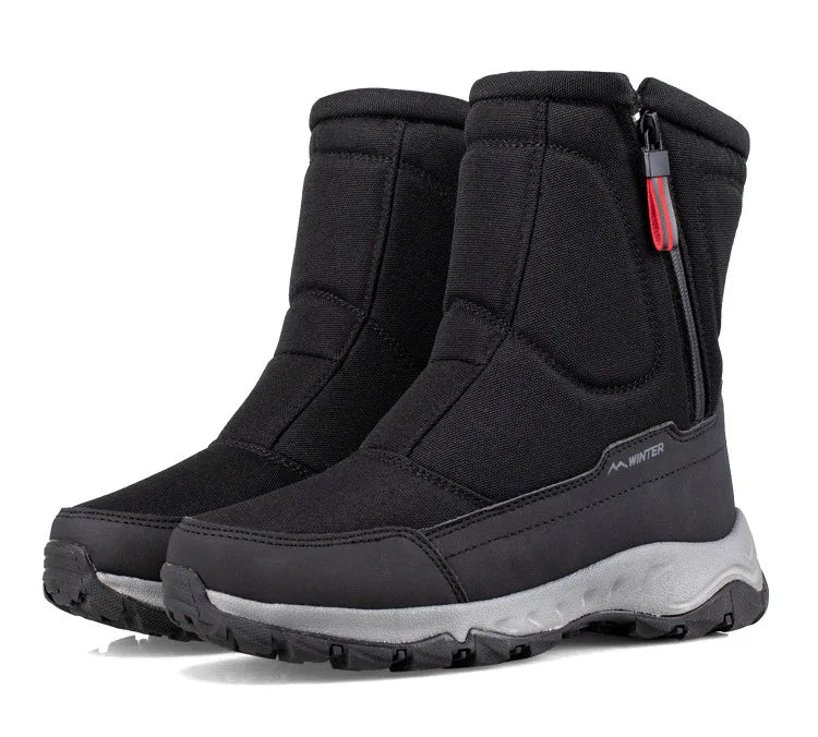 Men Boots 2026 Winter Shoes For Men Warm Snow Boots Mid-calf Men Warm Shoes Thick Plush Winter Boots For Men Women Cotton Shoes