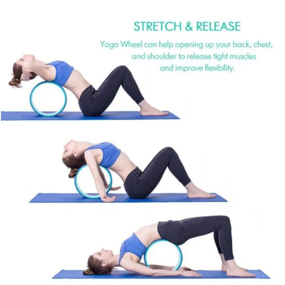 Muscle Massage Yoga Wheel Multi-Functional Back Training Back Training Roller Training Tool Waist Training Pilates Ring Home Gym