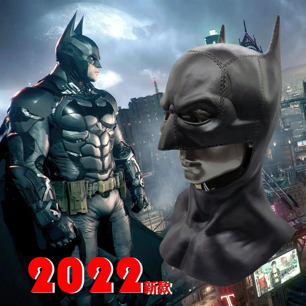 Cafele 2022 Adult Men Bat Superhero Cosplay Bruce Wayne Costume Halloween Masquerade Mask Black Latex Accessories