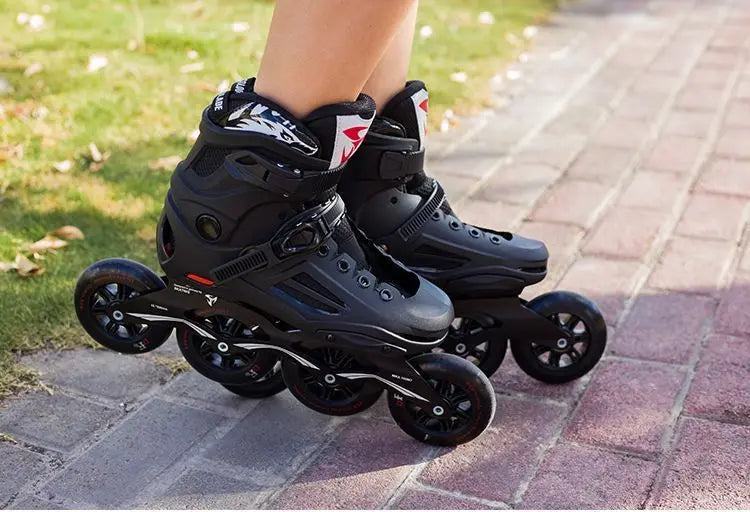 2025 New Speed skating shoes, large four-wheel adult ice skates, adult straight line for both men and women