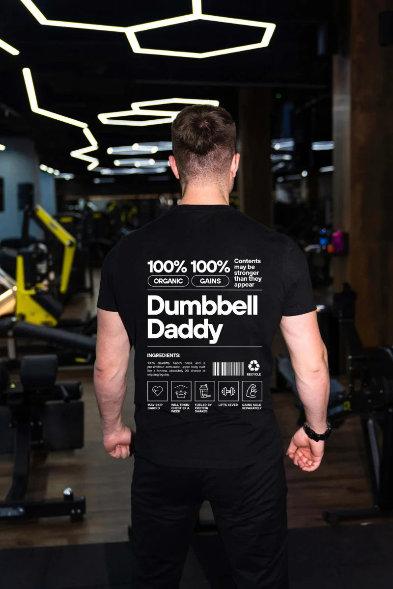 Gym 2025 T-shirt, Men's and Women's Gym Training T-shirt, Dumbbell T-shirt, Cool Gym T-shirt, Cotton Comfortable Fashion Top