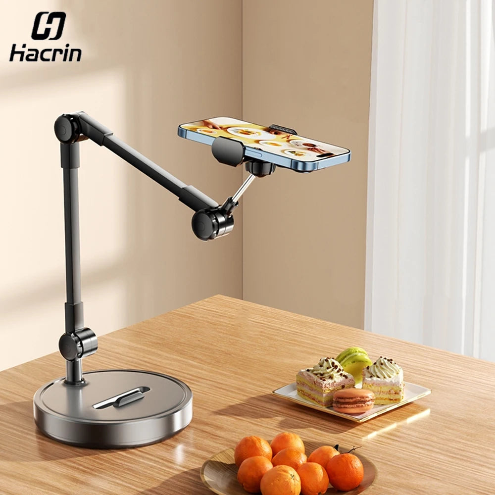 Phone Holder Portable Folding Multi-Angle Adjustable Stand for Cell Phone Height Adjustable Phone Bracket for Live Broadcast