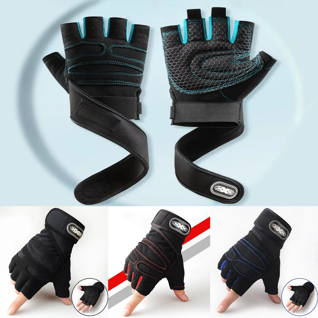 Gym Gloves for Men Women Fitness Weight Lifting Wristband Gloves Body Building Training Sports Exercise Cycling Glove Shockproof