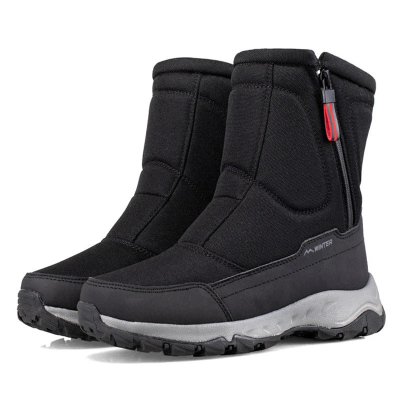 Men Boots 2026 Winter Shoes For Men Warm Snow Boots Mid-calf Men Warm Shoes Thick Plush Winter Boots For Men Women Cotton Shoes
