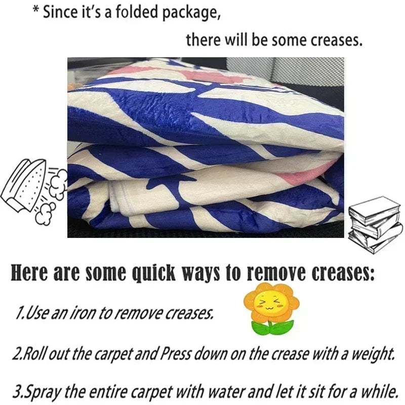 VIKAMA Creative Banknote Long Strip Floor Mat Soft And Anti-Slip Bedroom Bedside Blanket Bay Window Blanket Home Decoration