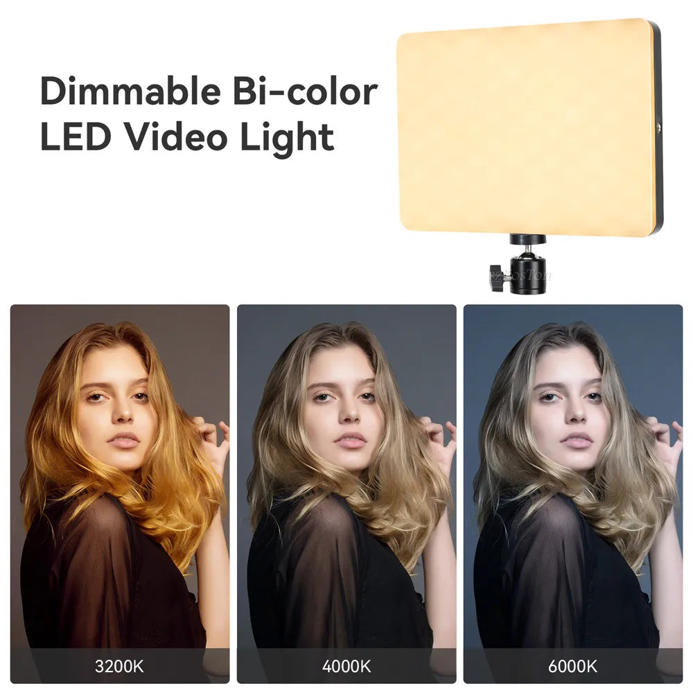 8/12 Inch LED Photography Video Panel Light Photo Studio Lighting Kit For Shoot Live Streaming Youbube With Tripod Stand