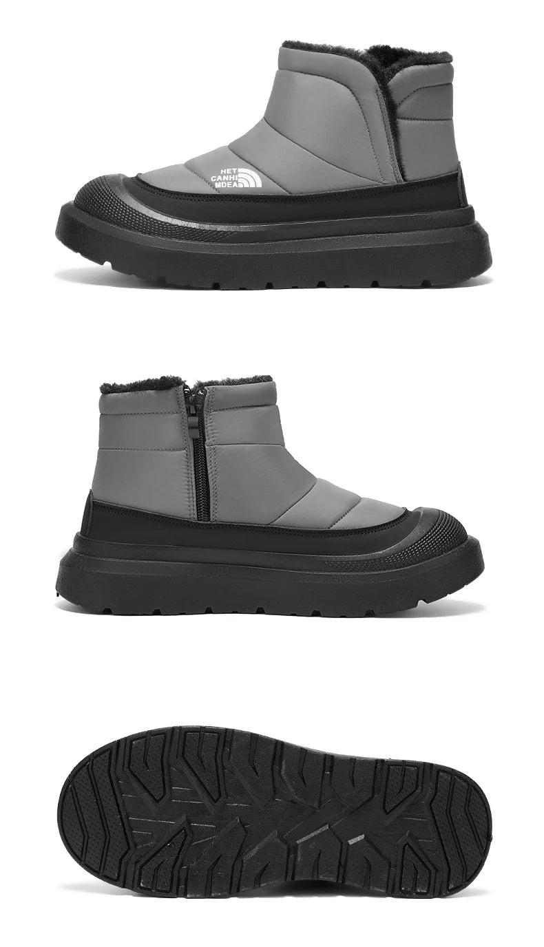 Winter Shoes Men 2026  Fur Warm Comfortable Snow Boots Outdoor Waterproof Down Boots High Top Ankle Boots Platform Shoes Size 44