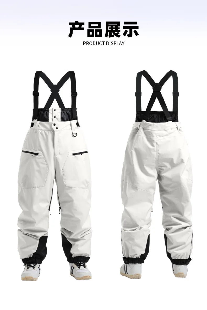 2025 GSOU SNOW Men's Skiing Outfit Winter Outdoor Sports Double Board Warm Breathable Waterproof Windproof Snowboard Set