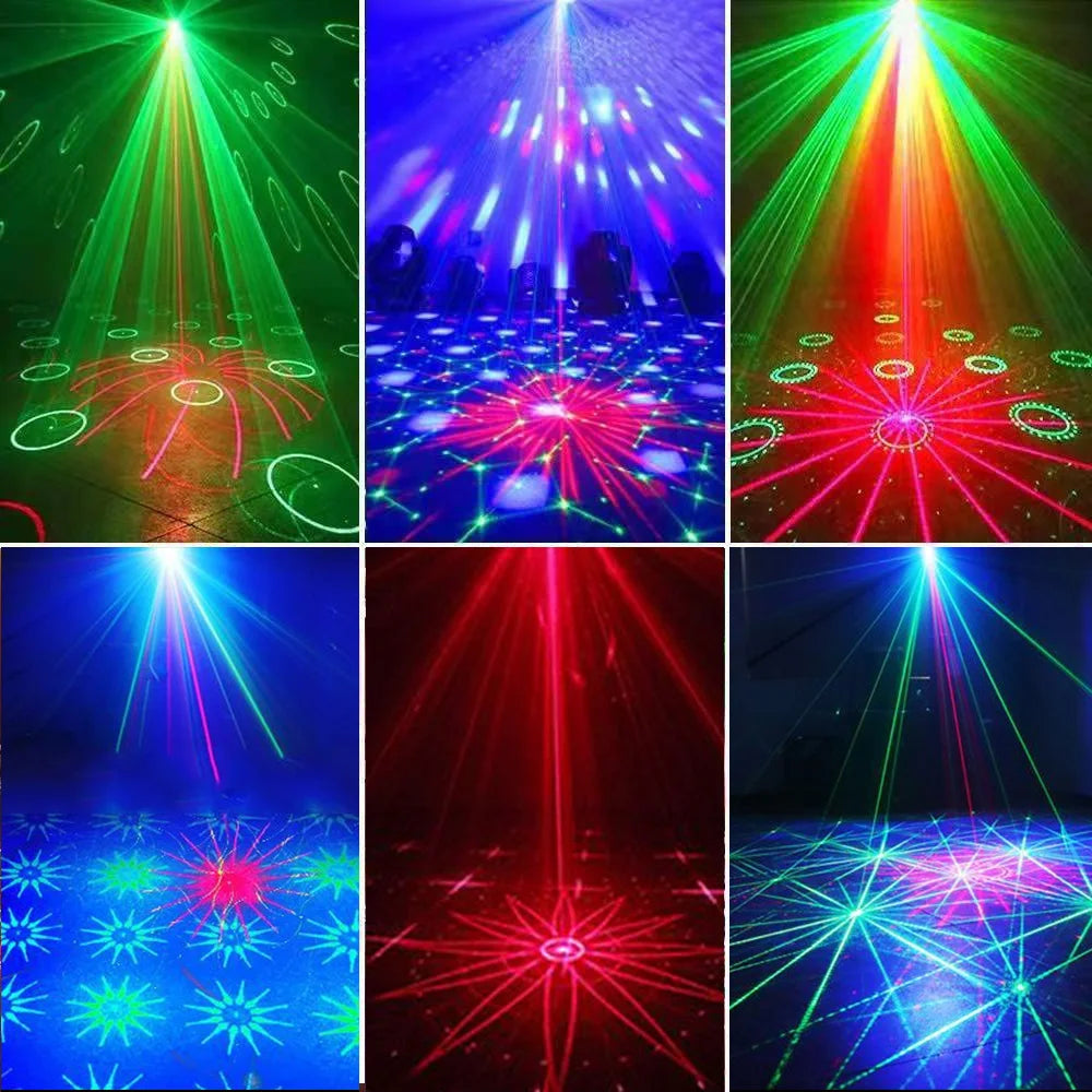 2024 New RGB LED Stage Disco Lights Rotating DJ Ball Strobe Remote Control Sound Magic Dance Car Christmas Gift Party Club Lamps