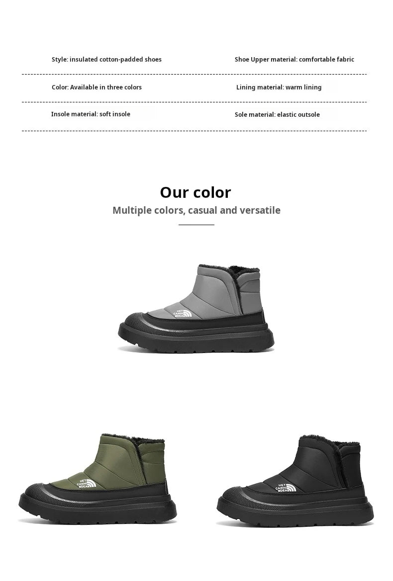 Winter Shoes Men 2026  Fur Warm Comfortable Snow Boots Outdoor Waterproof Down Boots High Top Ankle Boots Platform Shoes Size 44