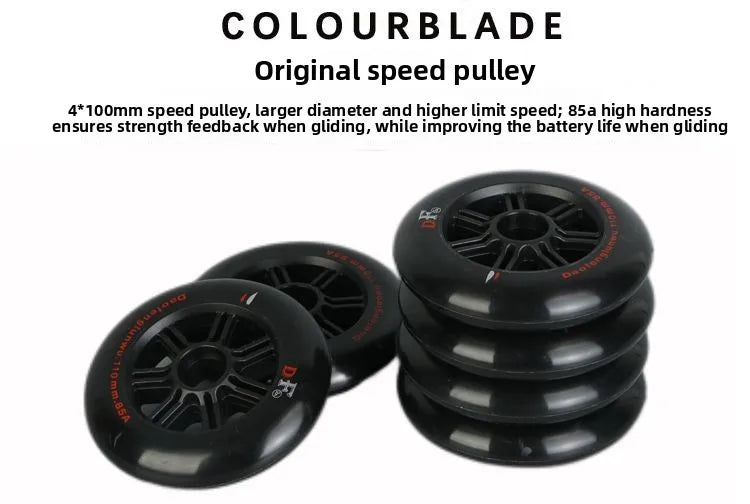 2025 New Speed skating shoes, large four-wheel adult ice skates, adult straight line for both men and women