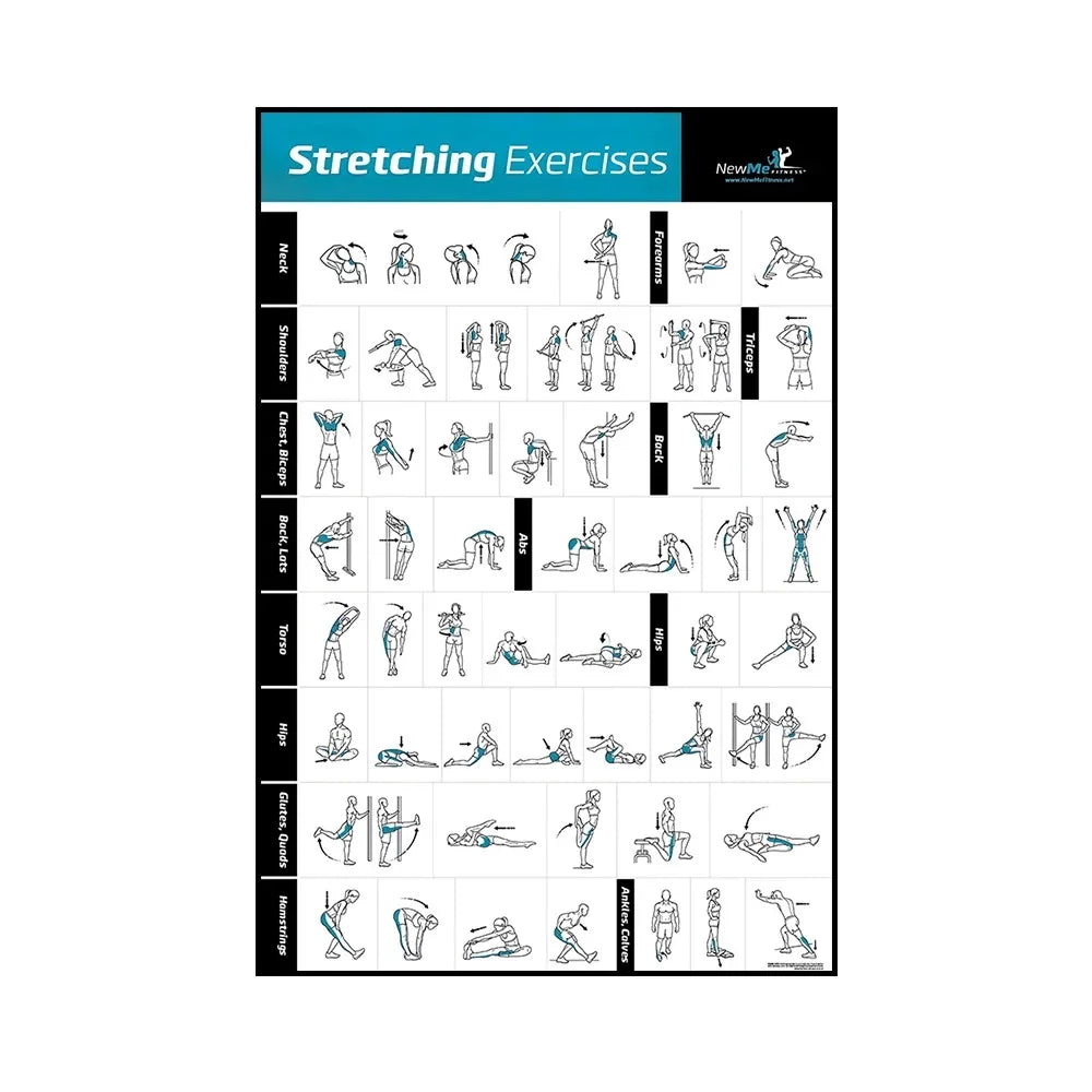 Gym Yoga Studio Workout Detailed Action Chart Pose Canvas Poster Bodybuilding Wall Art Painting Prints Home Room Decor