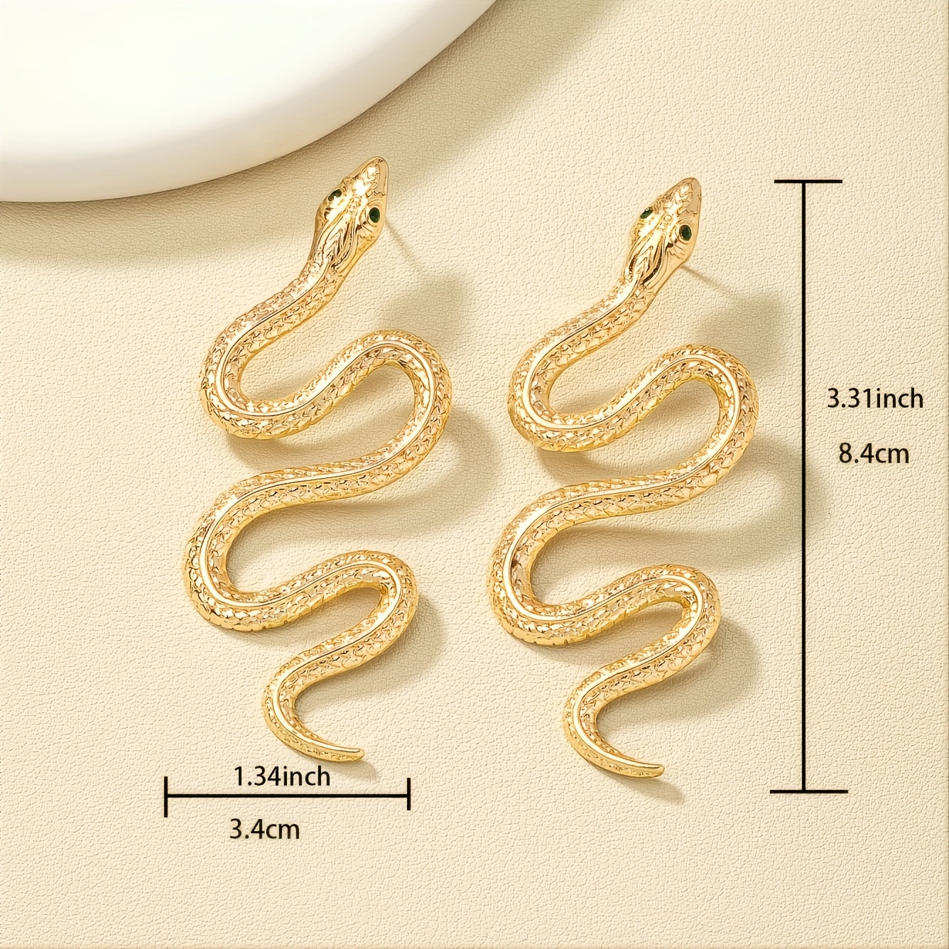 Exaggerated Snake-Shaped Earrings