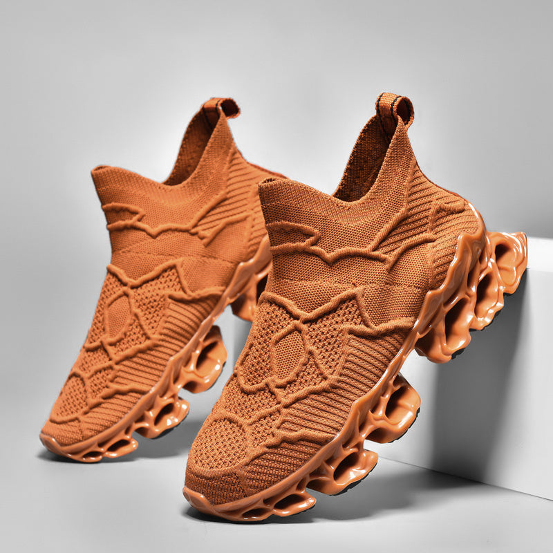 Men'S Breathable Shock Absorbing Shoes Running Race Blade Sneakers with Assorted Colors