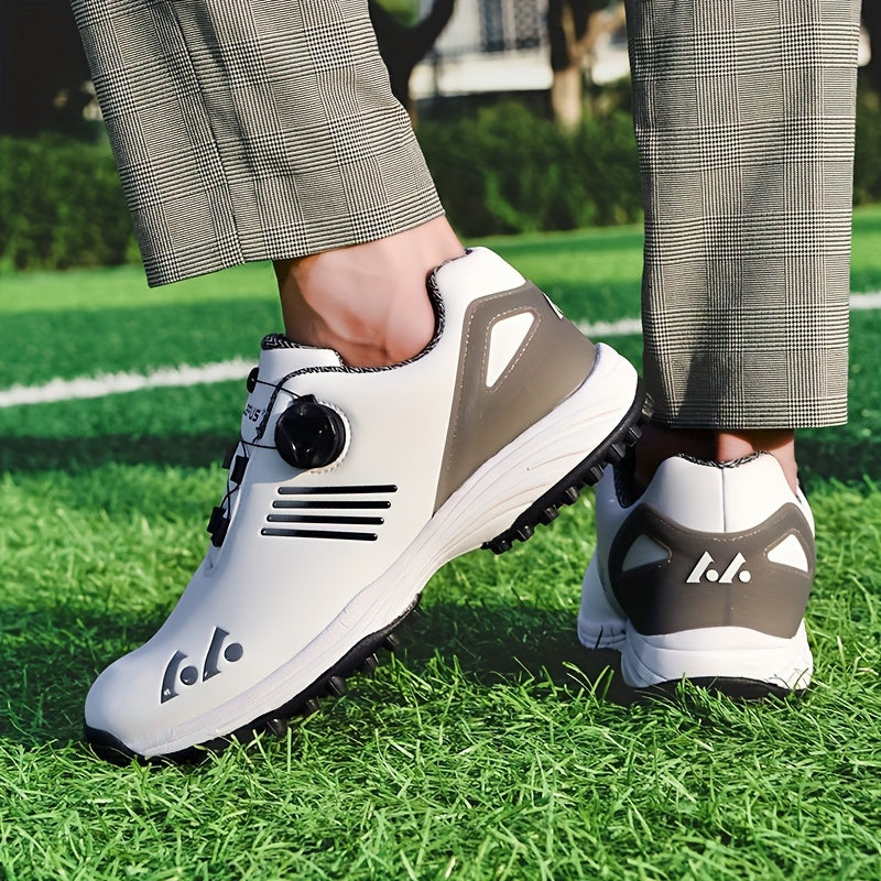 Men's Golf Shoes: High Quality, Non-Slip Sports Sneakers with Swivel Button for Maximum Comfort!