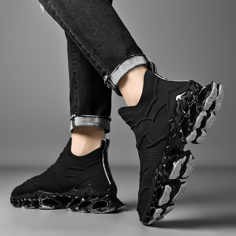 Men'S Breathable Shock Absorbing Shoes Running Race Blade Sneakers with Assorted Colors